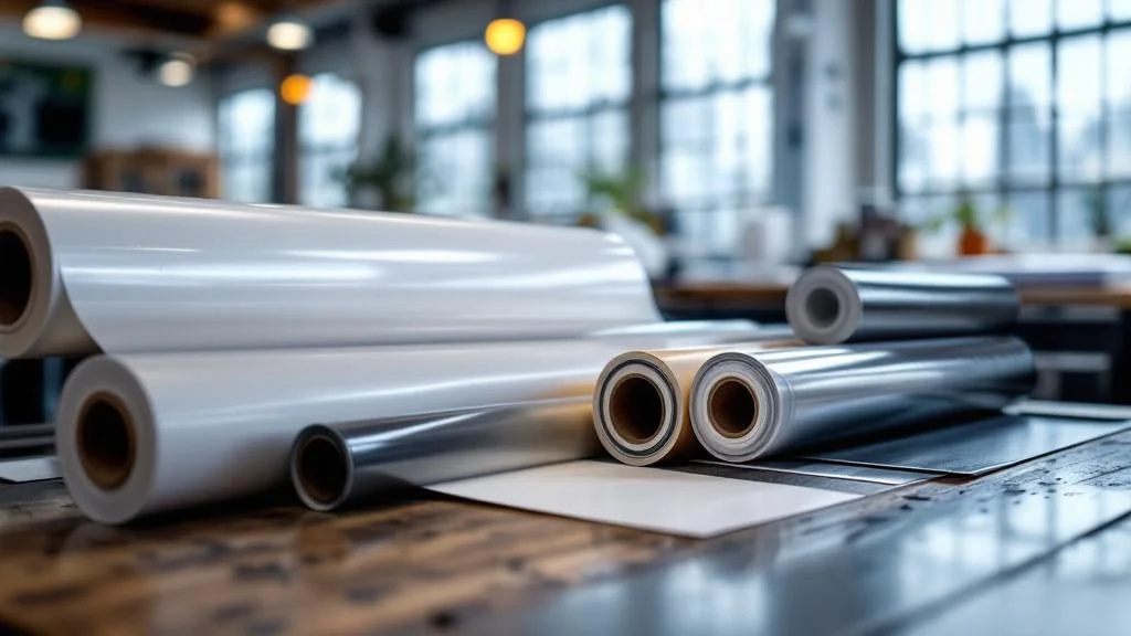 Rouleaux d'adhésifs vinyle pour signalétique professionnelle de qualité