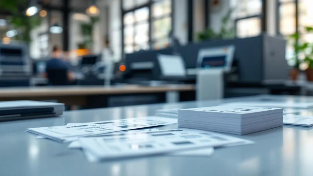 Billets événementiels personnalisés en carton 14pt avec éléments de sécurité sur bureau professionnel