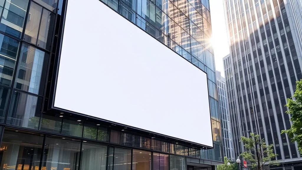 Écran LED extérieur haute luminosité installé sur façade urbaine pour affichage publicitaire professionnel
