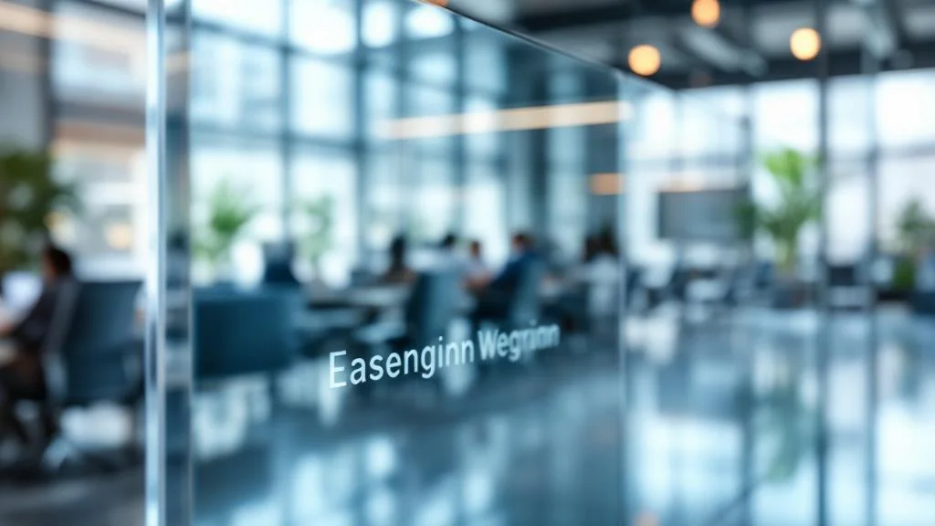 Plaque plexiglas gravée au laser pour signalétique professionnelle d'entreprise