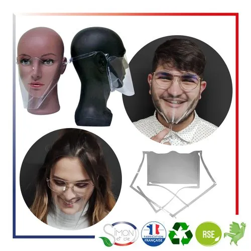 Écran Facial de Protection Transparent Personnalisable - Réutilisable