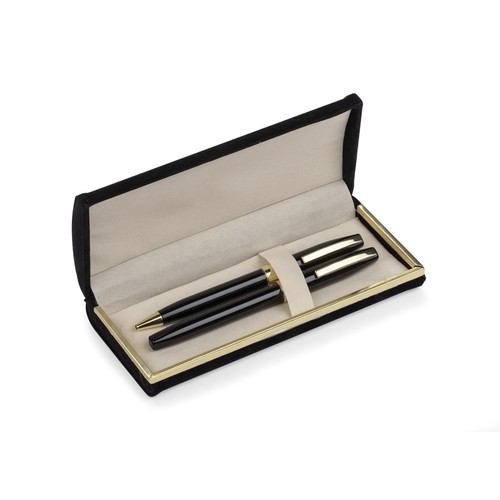 Coffret Stylos Prestige Arizona - Finition Dorée et Écrin Velours