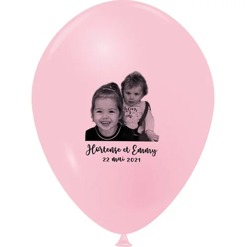 Ballons publicitaires diamètre 25/29cm imprimés sur 1 face en 1 couleur, par sérigraphie