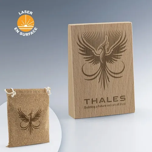 Trophée Trapèze en Bois de Hêtre Massif - Personnalisable