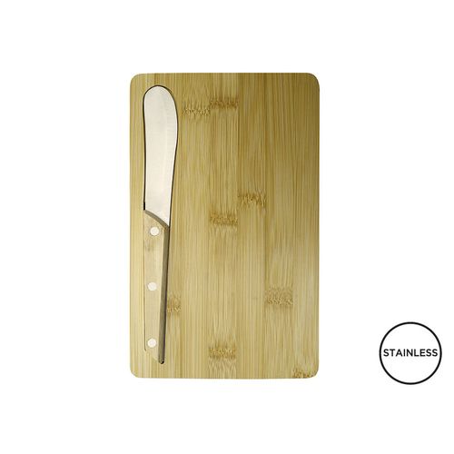 Planche apéro individuelle en acacia avec support verre personnalisable