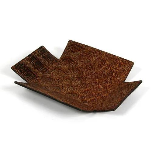 Vide-poches personnalisable en simili cuir - 18x12cm