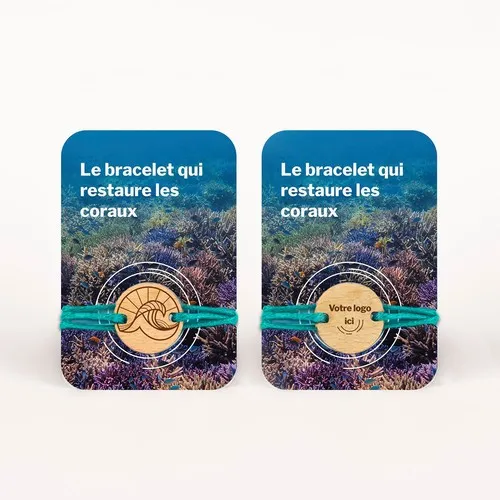 Bracelet Solidaire Océan Personnalisable - Bois Français Gravé