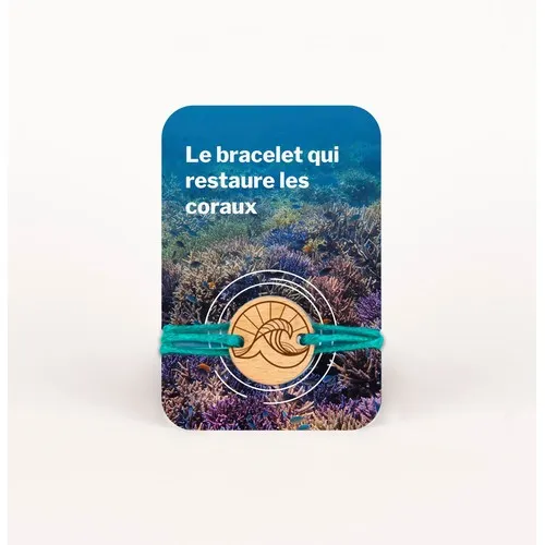 Bracelet Solidaire Océan Personnalisable - Bois Français Gravé