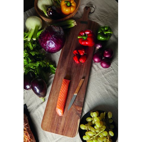 Planche à découper XXL en acacia massif personnalisable 80 cm