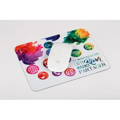 Tapis de souris 2 en 1 microfibre : bureau et nettoyage d'écran