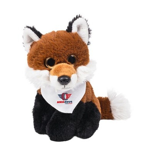 Peluche Renard Personnalisable avec Foulard Imprimable - 14 cm