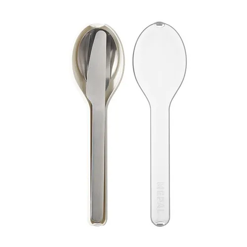 Set Couverts Inox avec Pochette Coton Recyclé - Origine France Garantie