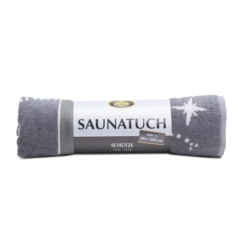 Serviette de Sauna Personnalisable en Sérigraphie - Anthracite