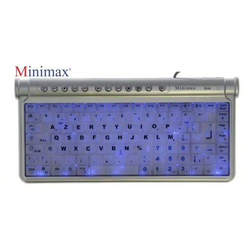 CLAVIER COMPACT MINIMAX LUMINEUX GRANDES LETTRES
