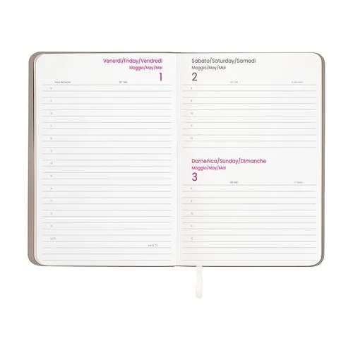 Agenda Quotidien 2026 Personnalisable - Couverture PU Résistante