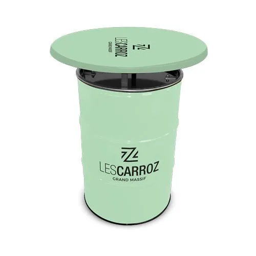 Table Haute Baril 200L Personnalisable - Plateau Stratifié 80cm