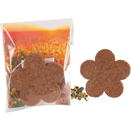 Pot de Fleurs Biodégradable avec Graines de Bleuet Personnalisable