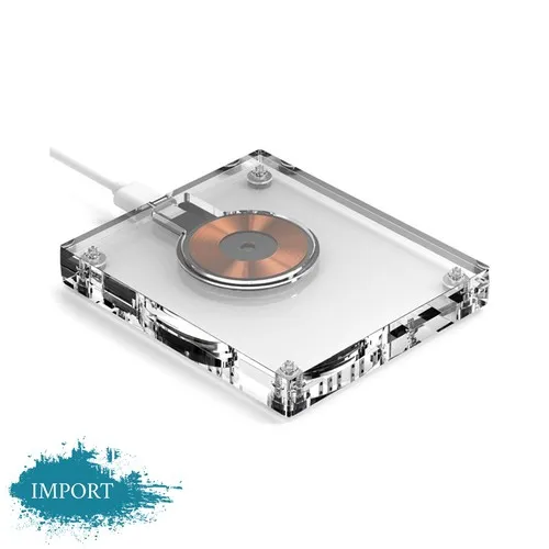 Chargeur à Induction 15W Personnalisable avec LED - Acrylique Premium