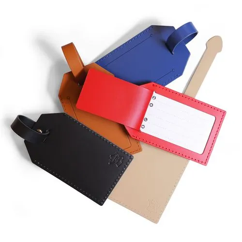 Porte-étiquet.cuir MILOU