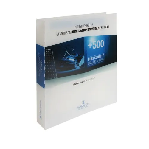 Classeur à levier A4 transparent givré 35mm - personnalisable