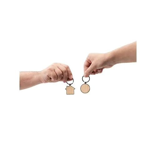 Porte-clés Maison Bambou et Zinc - Objet Publicitaire Éco-responsable