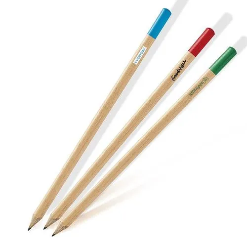 Crayon à papier en bois avec pointe colorée personnalisable