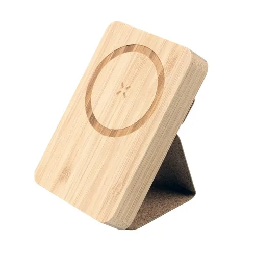 Banque d'alimentation sans fil Maia 5.000 mAh Bambou clair