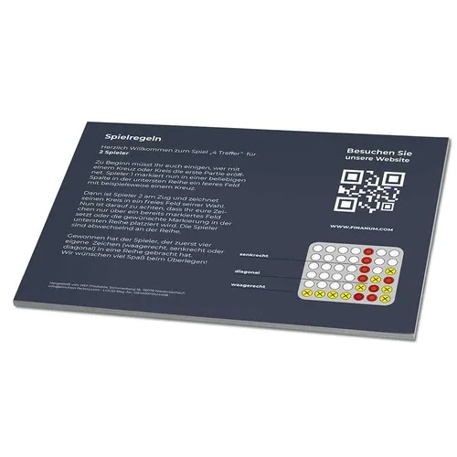 Bloc Puissance 4 Personnalisé - Jeu Publicitaire Format A5