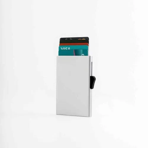 Porte-cartes aluminium anti-RFID personnalisable - Protection premium