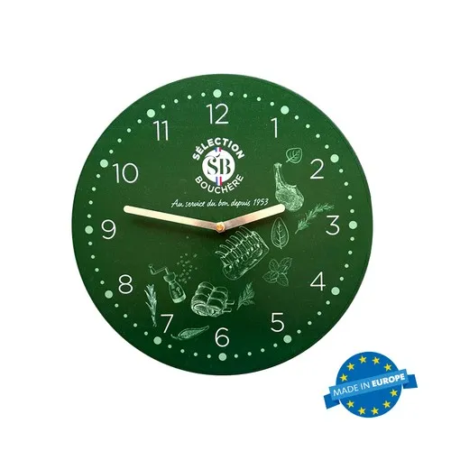 Horloge Murale en Bois Personnalisable - Fabrication Européenne