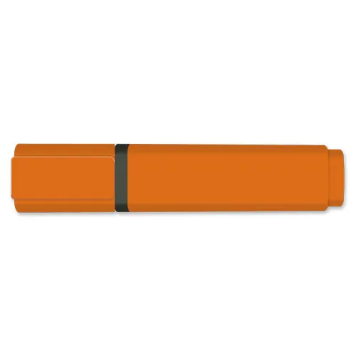 Marqueur Fluorescent Orange Personnalisable - Boîte de 10