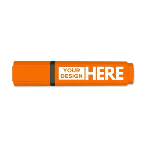 Marqueur Fluorescent Orange Personnalisable - Boîte de 10