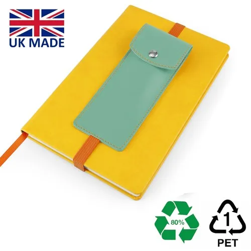 Porte-stylo carnet A5 en rPET recyclé - Personnalisable