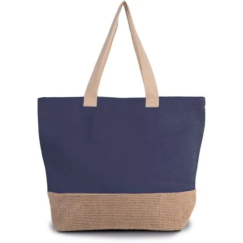 Sac Shopping Juco Rustique Personnalisable - Fermeture Magnétique