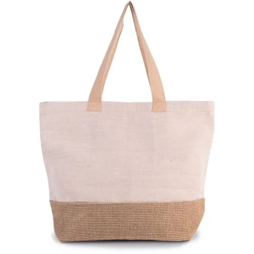 Sac Shopping Juco Rustique Personnalisable - Fermeture Magnétique