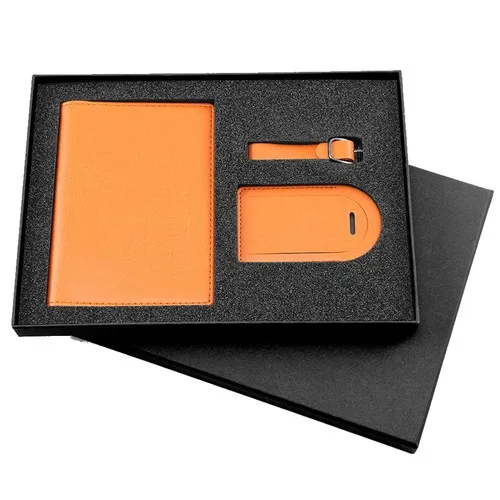 Coffret Cadeau Voyage A5 Personnalisable - Étiquette & Protège-Passeport