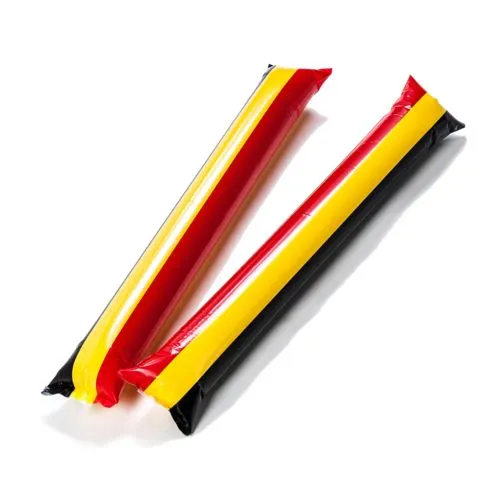 Bâtons gonflables tricolores aux couleurs de la Belgique
