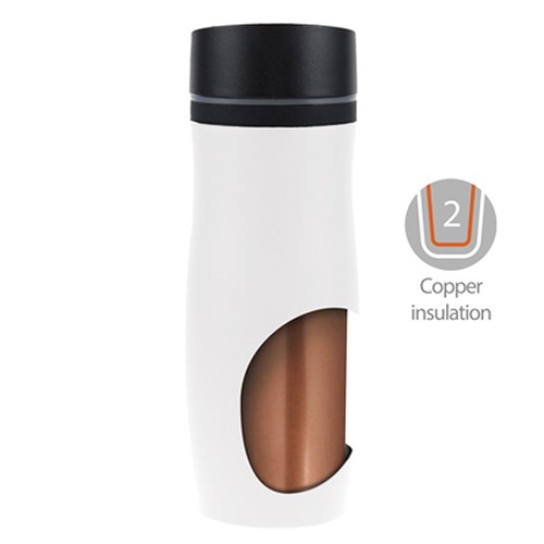 Mug Isotherme Personnalisable 375 ml - Double Paroi Acier Inoxydable