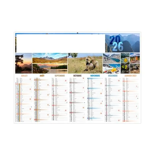 BARNABE 2026 - MIDI 430 x 335 mm - LEGER 400G - SANS MARQUAGE - 1 TROU EN TETE