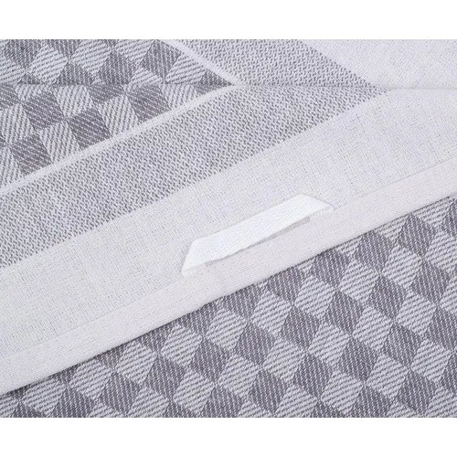 Torchon à carreaux gris et blanc personnalisable par sérigraphie