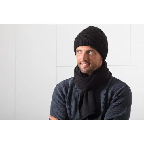 Bonnet Tricoté avec Revers Personnalisable - Sérigraphie