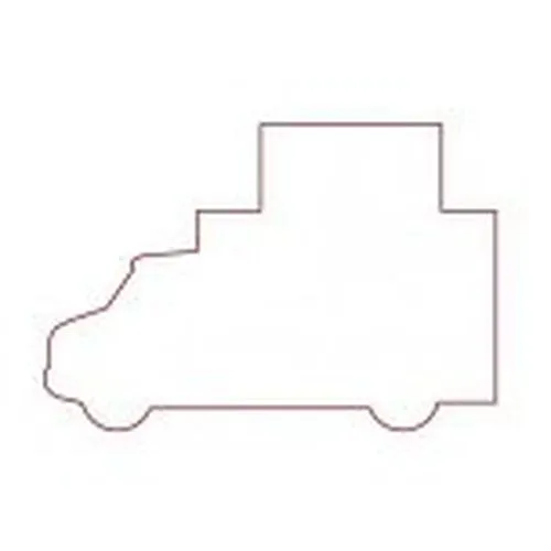 Magnet Publicitaire Fourgon Personnalisé 6,8x4,7cm - Fabrication Française