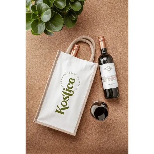 Jute Canvas Double Wine Bag sac à vin