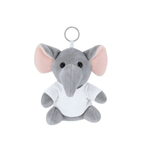 Porte-Clés Éléphant en Peluche avec T-shirt Personnalisable