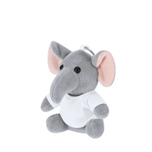 Porte-Clés Éléphant en Peluche avec T-shirt Personnalisable