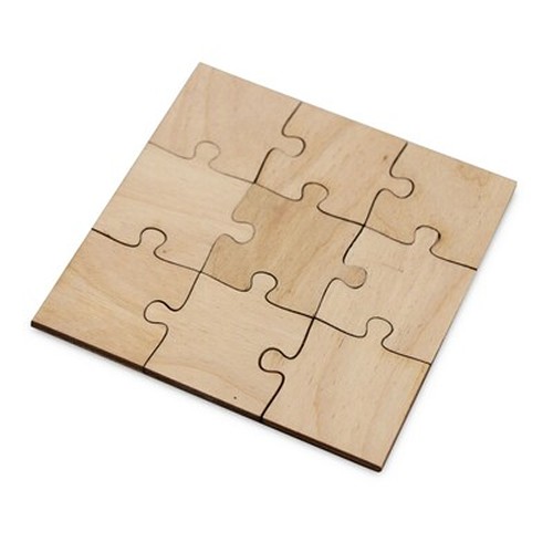 Sous-verre puzzle personnalisable en contreplaqué | Made in Europe
