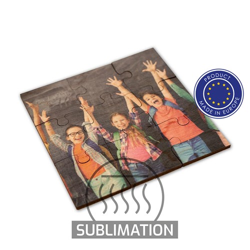 Sous-verre puzzle personnalisable en contreplaqué | Made in Europe