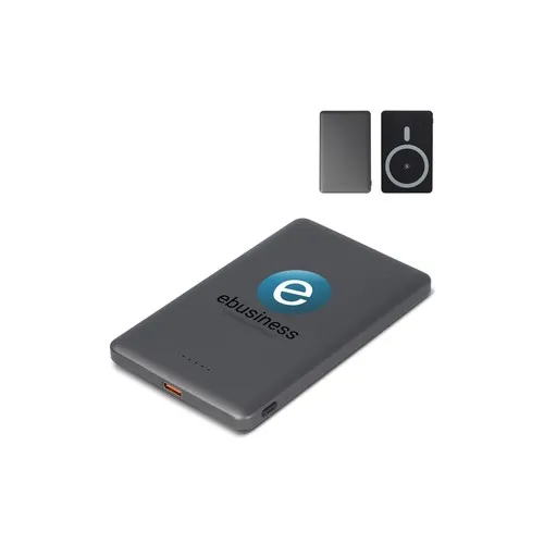 Powerbank Sans Fil MagSafe 5000 mAh en ABS Recyclé Personnalisable