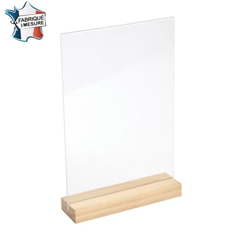 Ardoise de table personnalisée avec cadre et socle pour restaurant