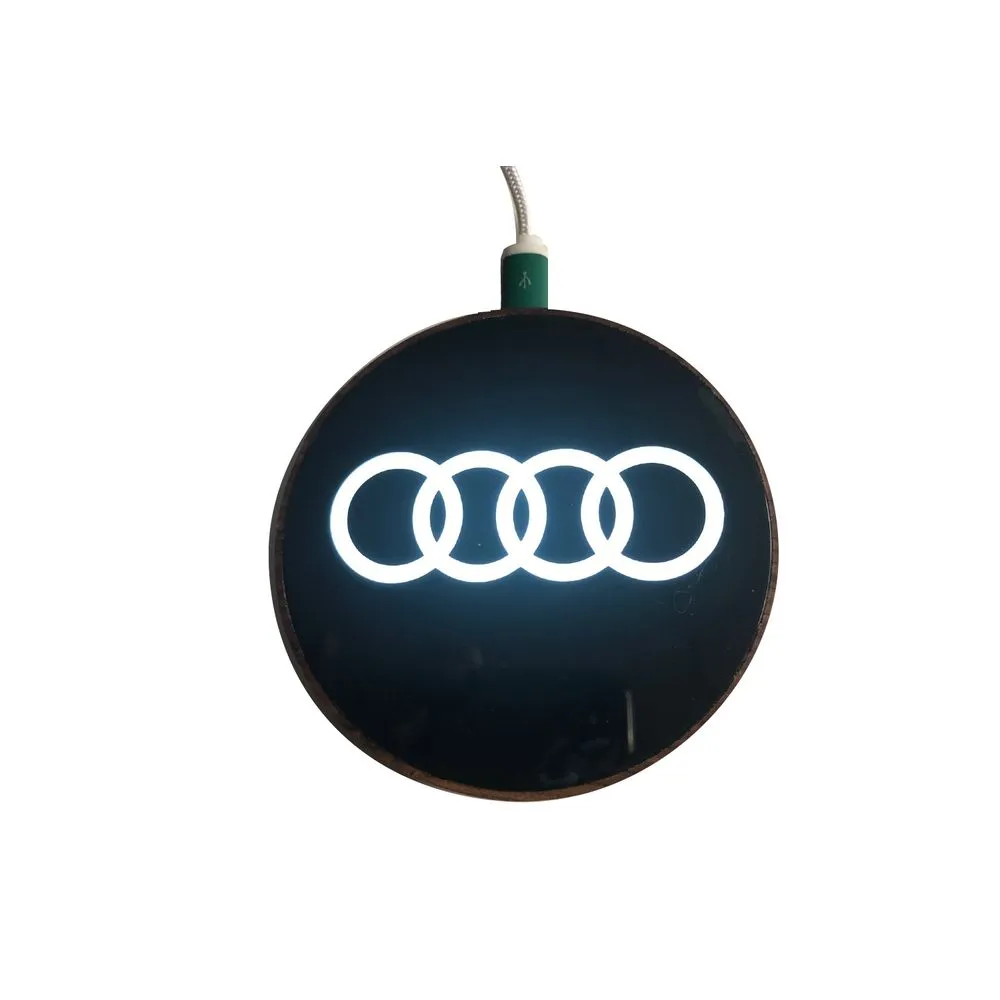 Chargeur à Induction 10W Qi en Bois Personnalisable